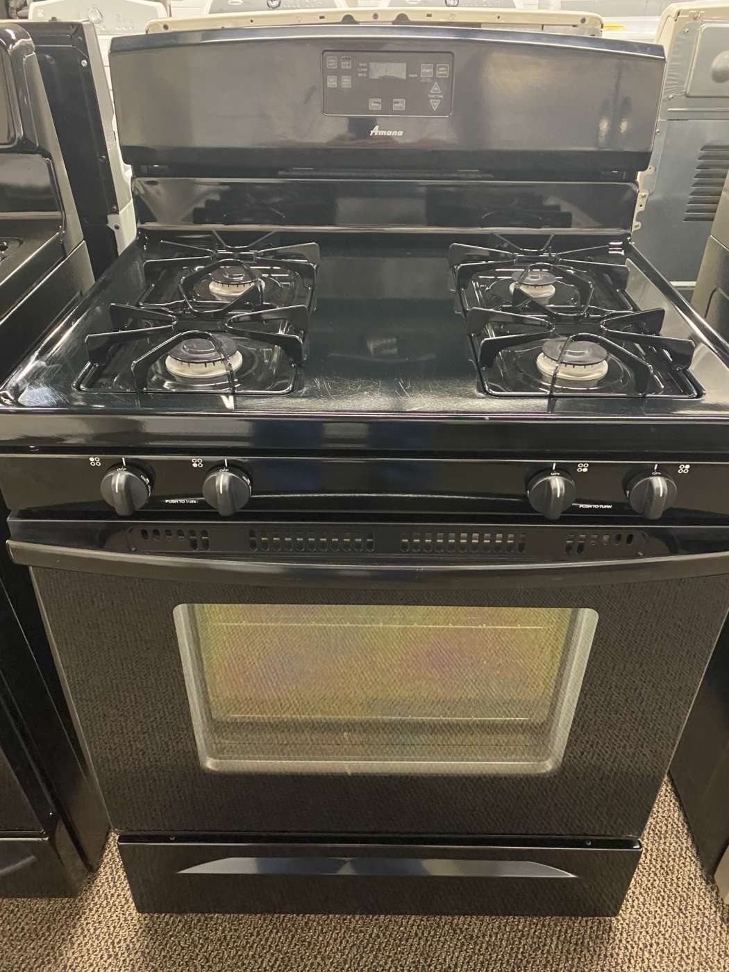 Reconditioned AMANA Self-Clean GAS Range – Black