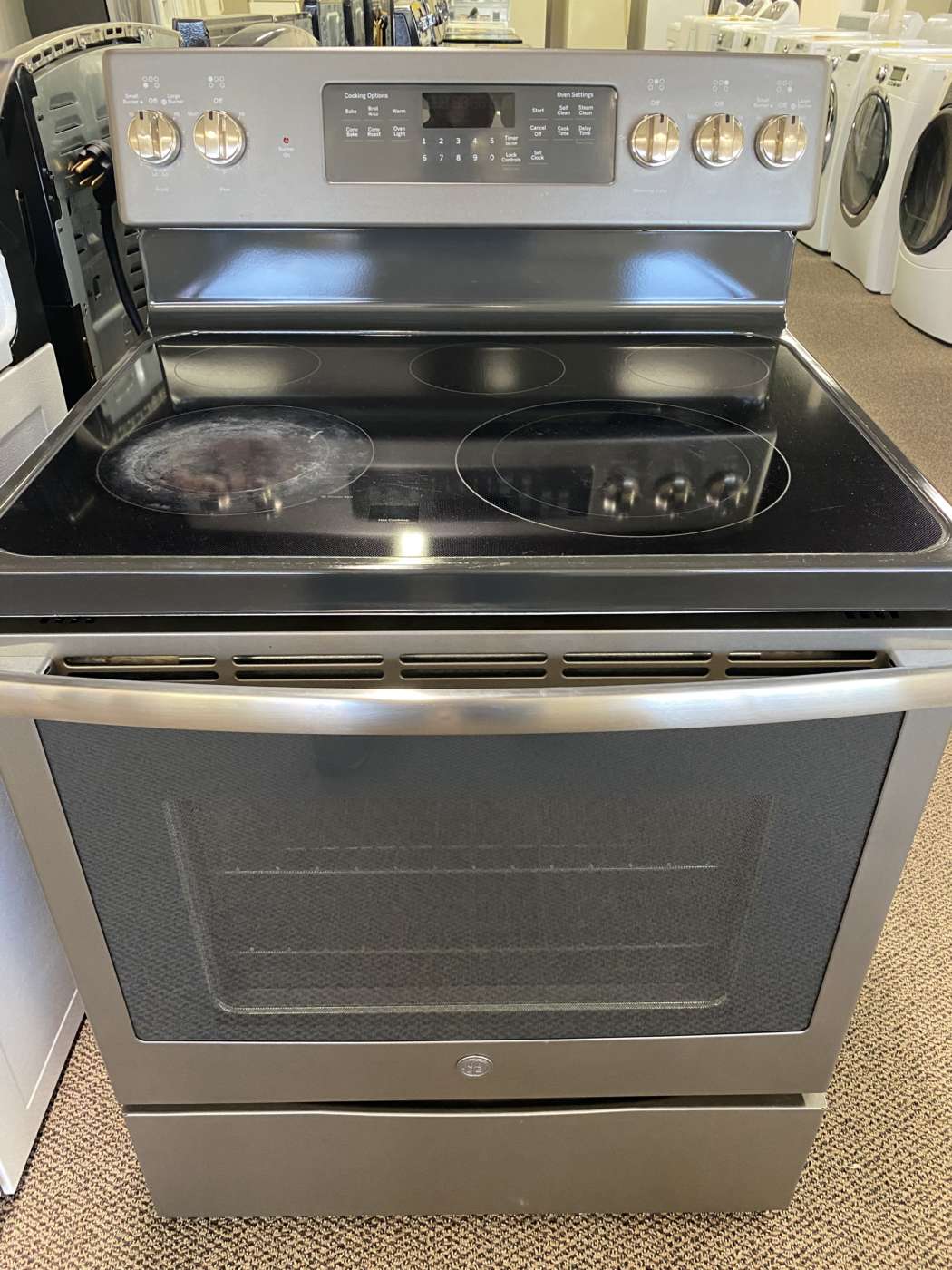 Reconditioned G/E Self-Clean Convection-Oven Electric Range – Slate
