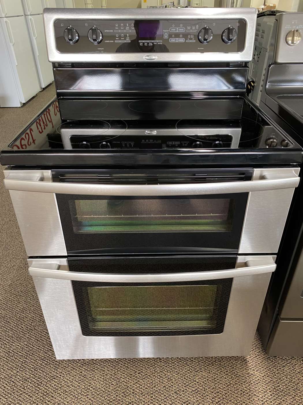 Reconditioned WHIRLPOOL Self-Clean Double-Oven Electric Range – Stainless