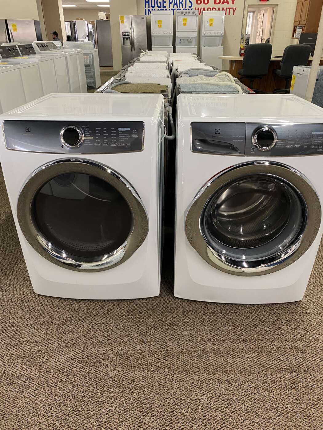 Reconditioned ELECTROLUX 4.4 Cu. Ft. Front-Load H/E Washer & 8.0 Cu. Ft. Electric Dryer – White