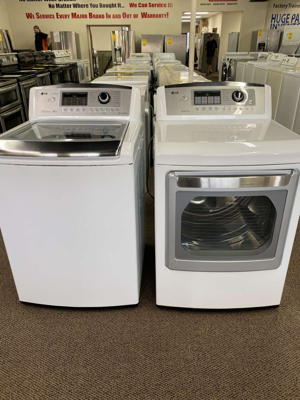 Reconditioned L/G 4.7 Cu. Ft. Top-Load H/E Washer & 7.3 Cu. Ft. Electric Dryer – White