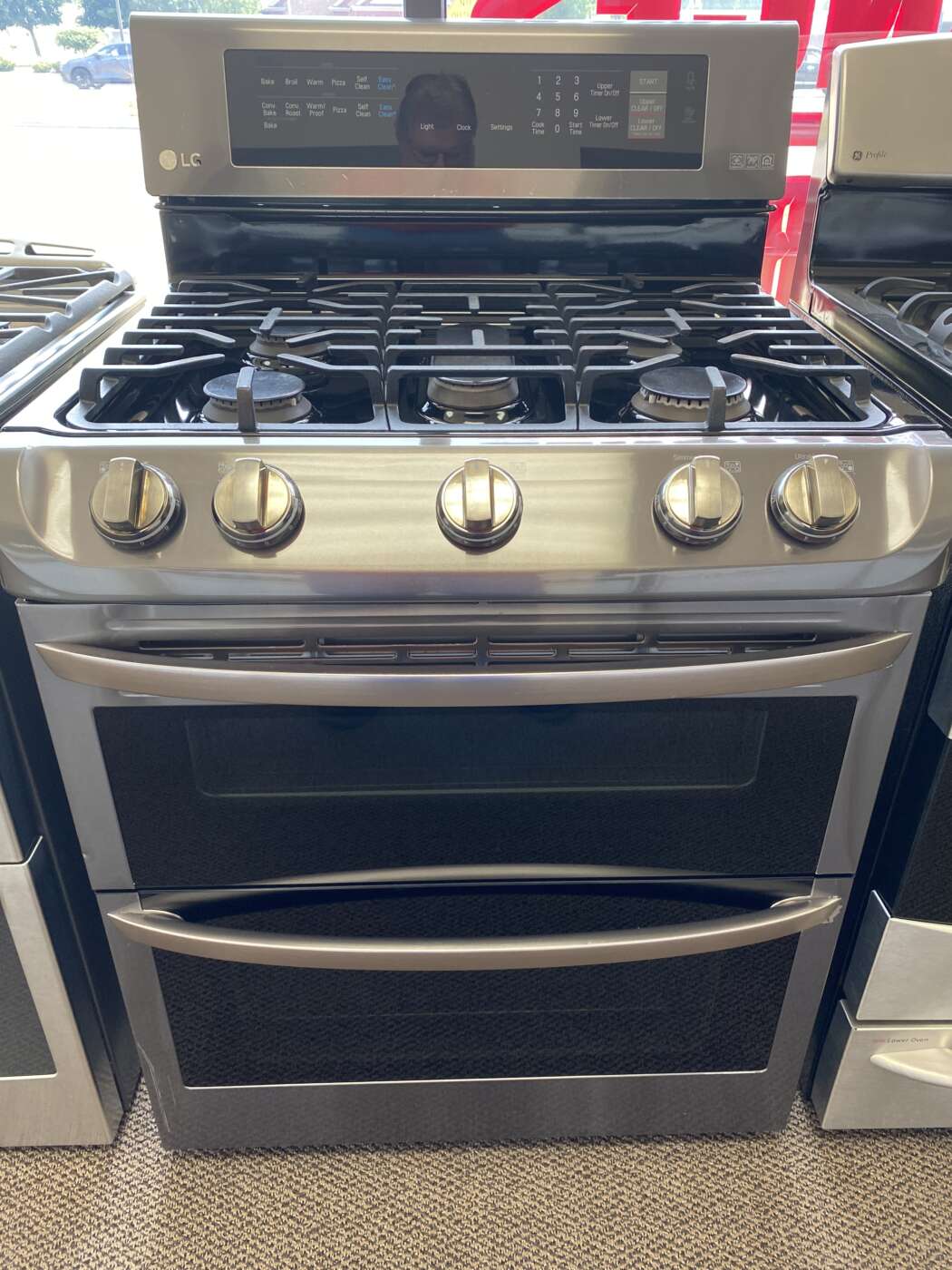 Reconditioned L/G Self-Clean Convection Double-Oven GAS Range – Black Stainless